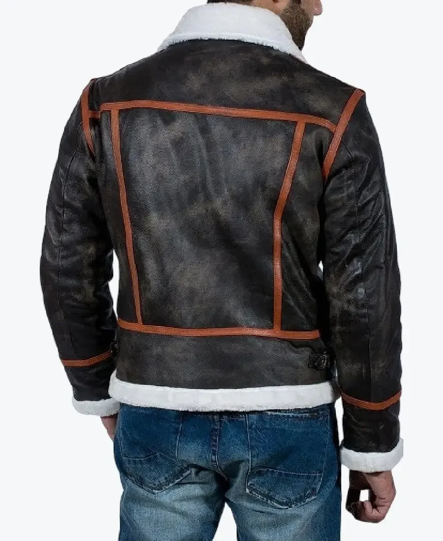 Shop The Men's Alpine Brown Fur Leather Jacket Rare Jacket