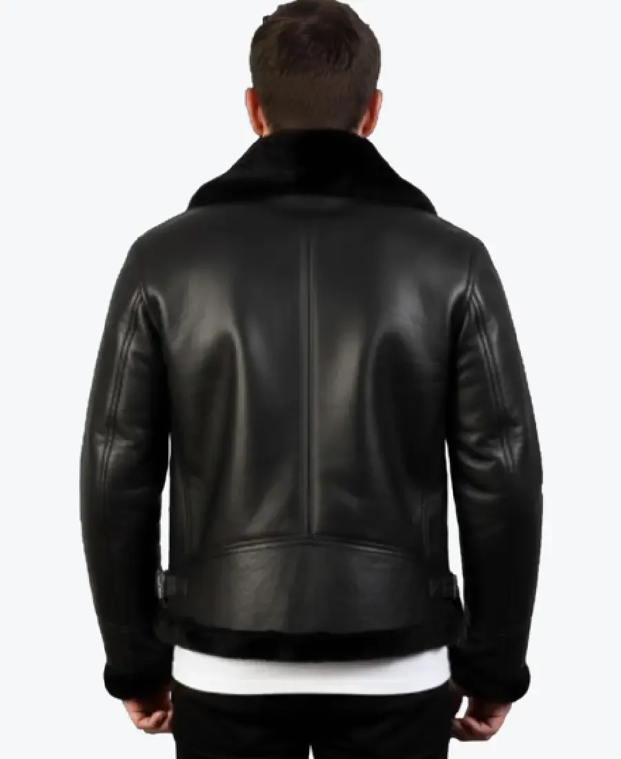 Shop The Men's B-3 Black Leather Bomber Jackets Rare Jacket