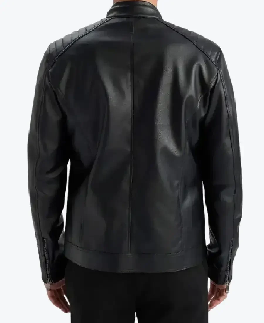 Shop The Men's Black Quilted Biker Leather Jackets Rare Jacket