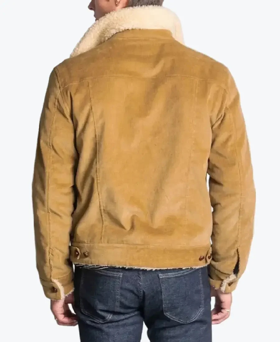 Shop The Men's Brown Corduroy Shearling Jackets Rare Jacket