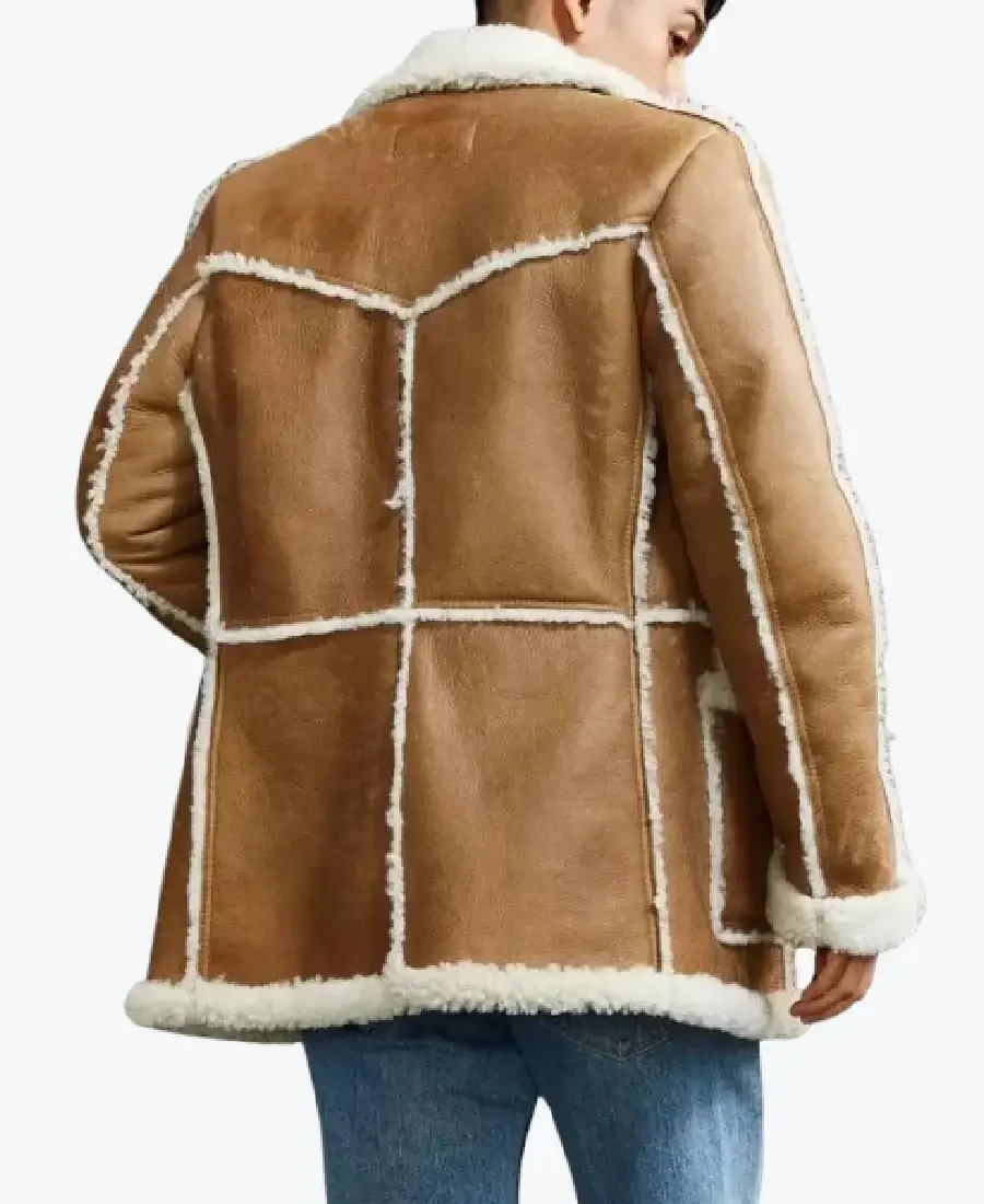Shop The Men’s Brown Shearling Suede Leather Jacket Rare Jacket