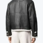Shop The Men’s Carl Shearling Black Genuine Leather Jackets Rare Jacket