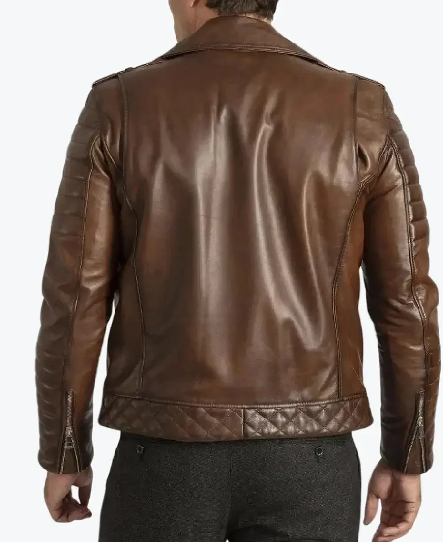 Shop The Mens Distressed Brown Leather Motorcycle Jackets Rare Jacket