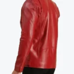 Shop The Men's Red Asymmetrical Biker Leather Jackets Rare Jacket