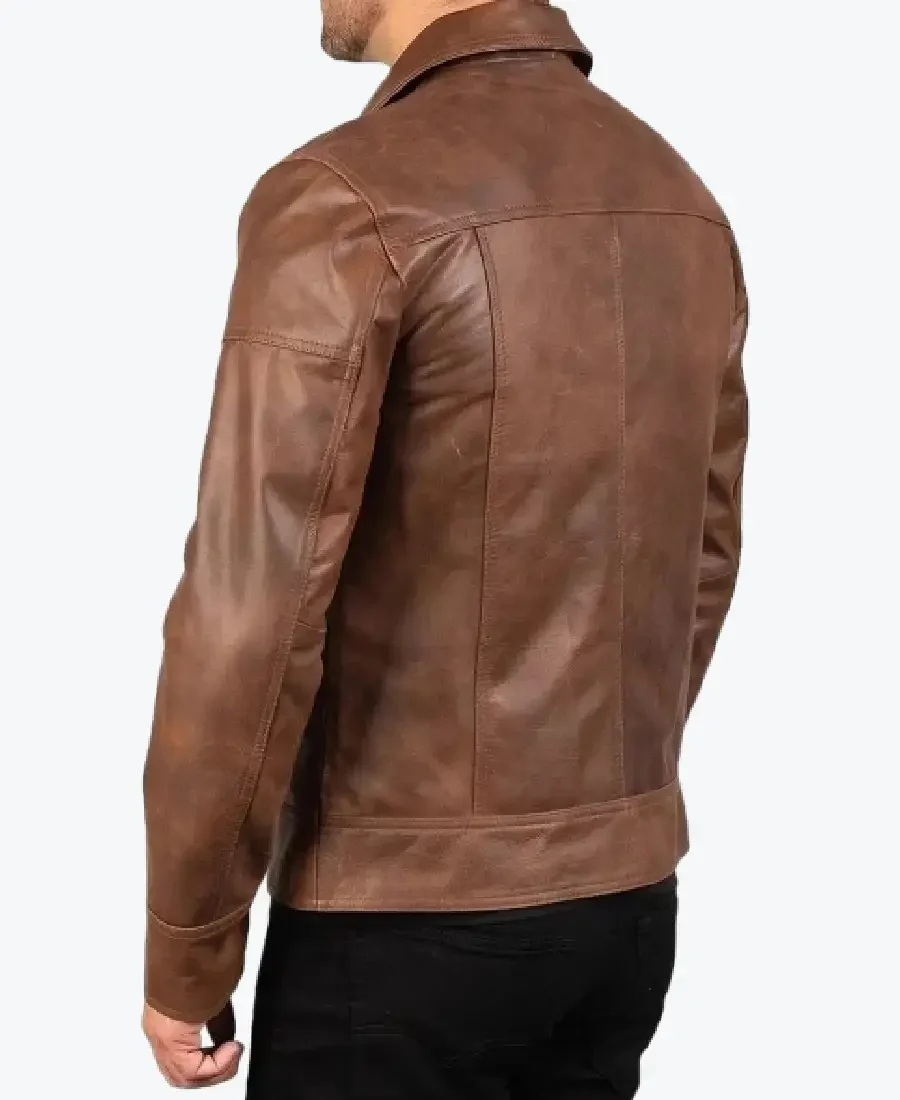 Shop The Men's Reeves Brown Biker Leather Jackets Rare Jacket
