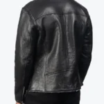 Shop The Men's White Shearling Black Leather Jackets Rare Jacket