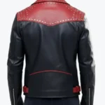 Shop The Red Studded Lapels Biker Jackets Rare Jacket