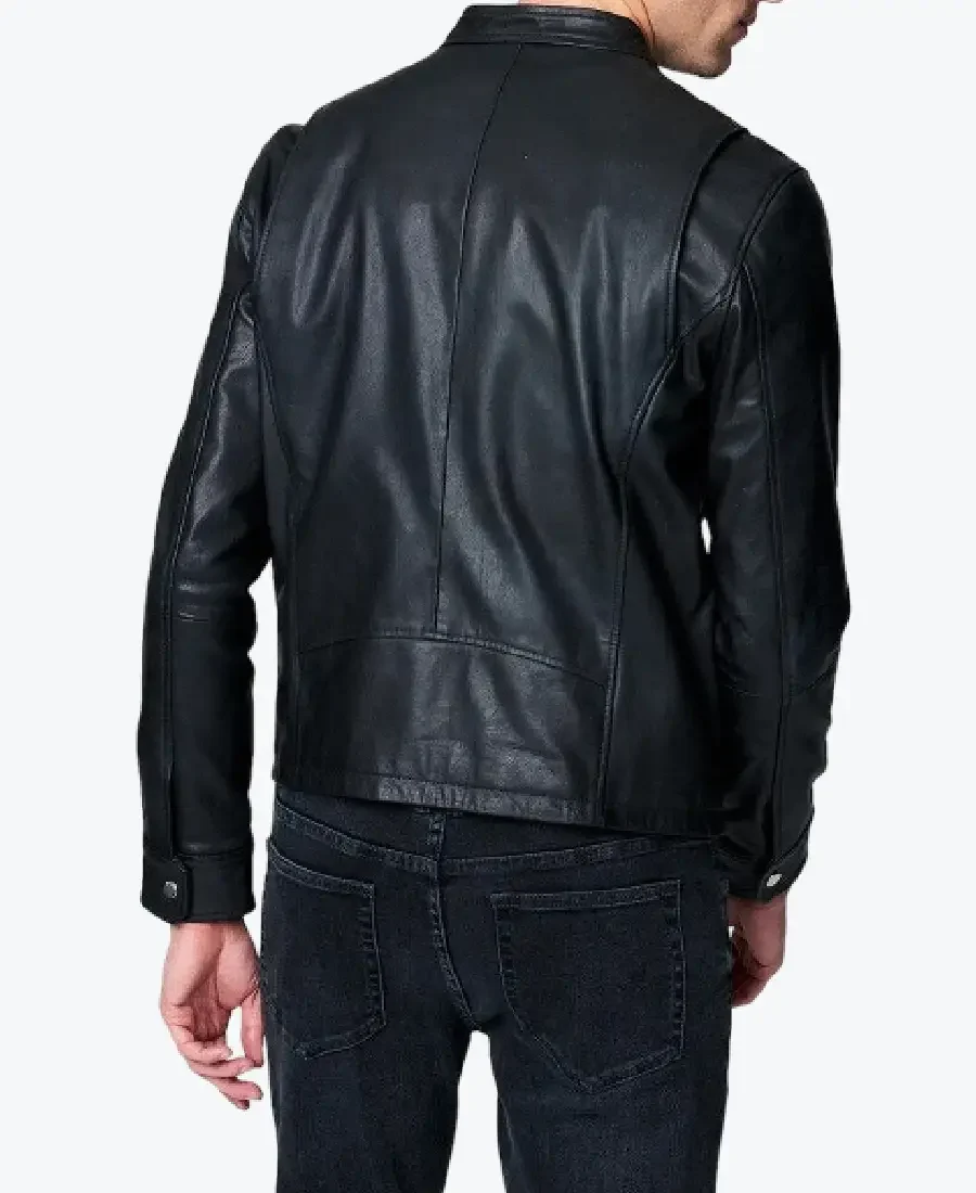Shop The Roy Kent Black Biker Leather Jacket Rare Jacket