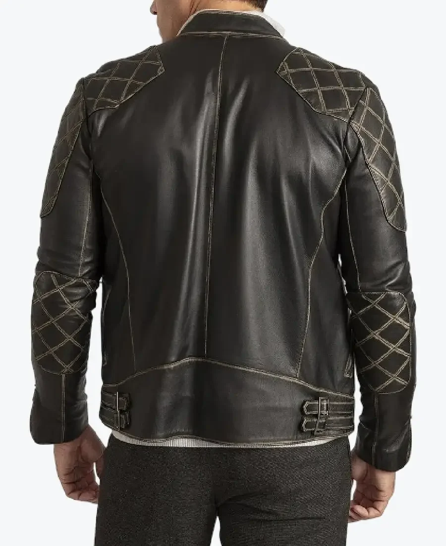 Shop The Vintage David Black Leather Biker Jackets Rare Jacket