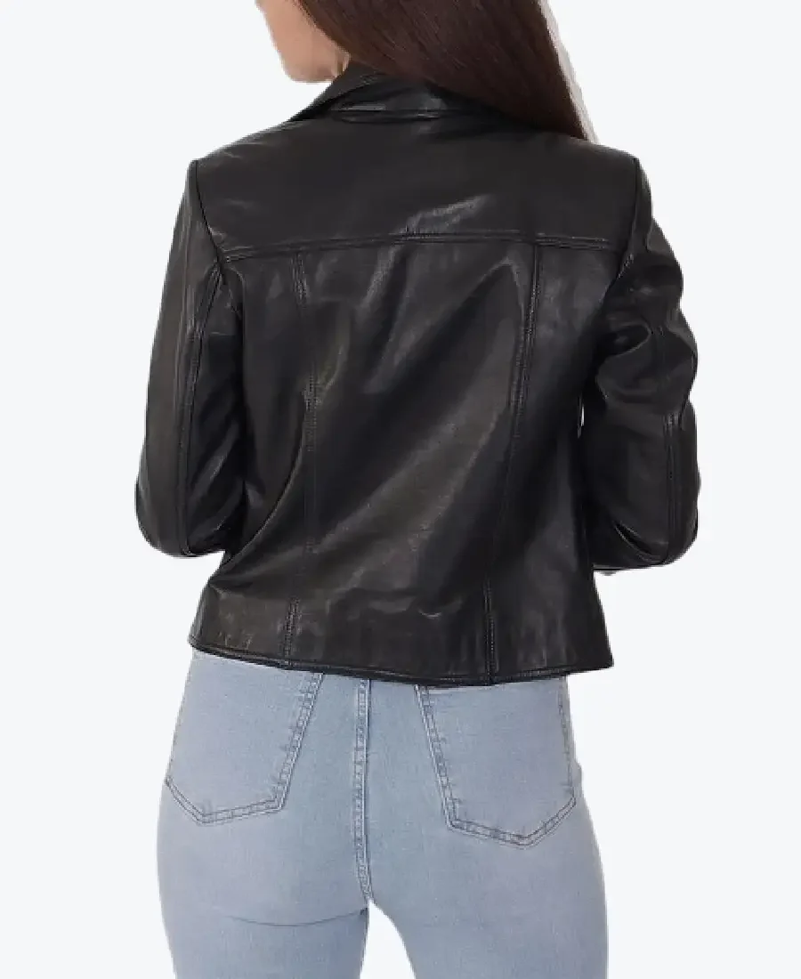 Shop The Women Adeline Black Biker Jackets Rare Jacket