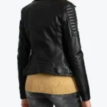 Shop The Women Black Quilted Leather Biker Jackets Rare Jacket