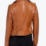 Shop The Women Brown Leather Motorcycle Jackets Rare Jacket