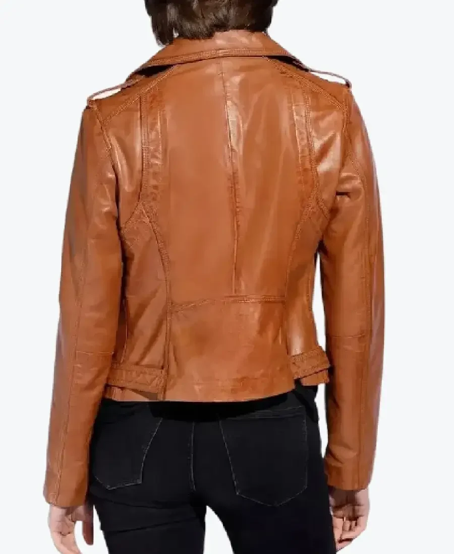 Shop The Women Brown Leather Motorcycle Jackets Rare Jacket