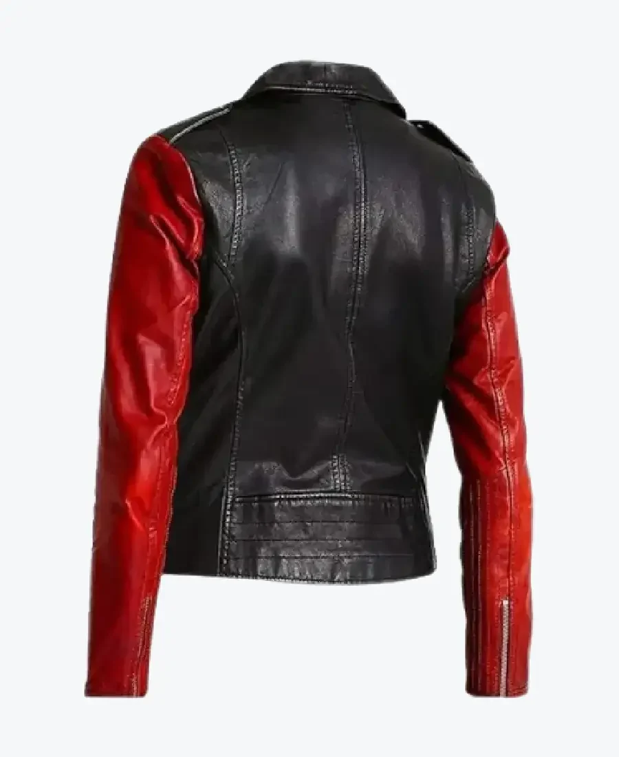 Shop The Women Slim Fit Two-Tone Motorcycle Jackets Rare Jacket