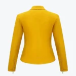 Shop The Women Yellow Modern Leather Biker Jackets Rare Jacket