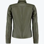 Shop The Women’s Asymmetrical Green Leather Motorcycle Jackets Rare Jacket