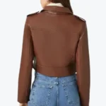 Shop The Women’s Brown Cropped Motorcycle Leather Jackets Rare Jacket