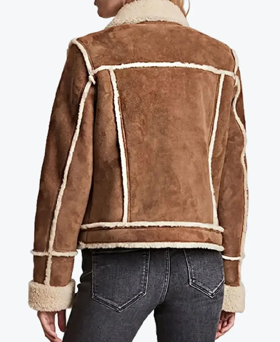 Shop The Women’s Brown Shearling Leather Trucker Jackets Rare Jacket