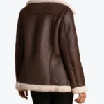 Shop The Women's Brown Sherpa Lined Aviator Jackets Rare Jacket
