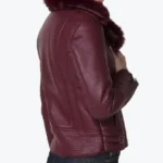 Shop The Women’s Burgundy Aviator Leather Jackets
