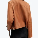 Shop The Women’s Mustard Brown Biker Leather Jackets Rare Jacket
