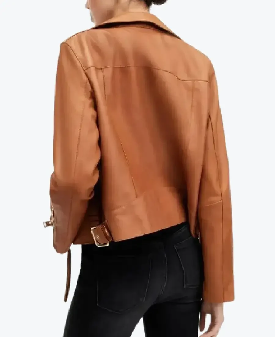 Shop The Women’s Mustard Brown Biker Leather Jackets Rare Jacket
