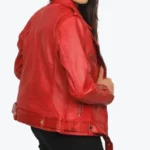 Shop The Women’s Red Moto Leather Biker Jackets Rare Jacket
