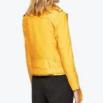 Shop The Women’s Yellow Moto Genuine Leather Jackets Rare Jacket