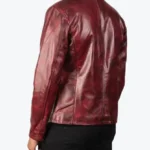 Shop the Alex Leather Biker Jackets Red Rare Jacket