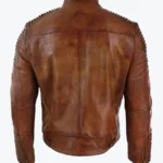 Shop the Cafe Racer Motorcycle Quilted Distressed Brown Leather Jackets Rare Jacket