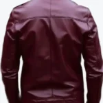 Shop the Men's Burgundy Cowhide Leather Moto Jackets Rare Jacket