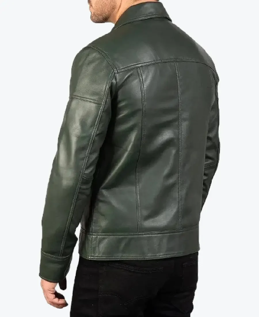 Shop the Men’s Green Leather Biker Jackets Rare Jacket