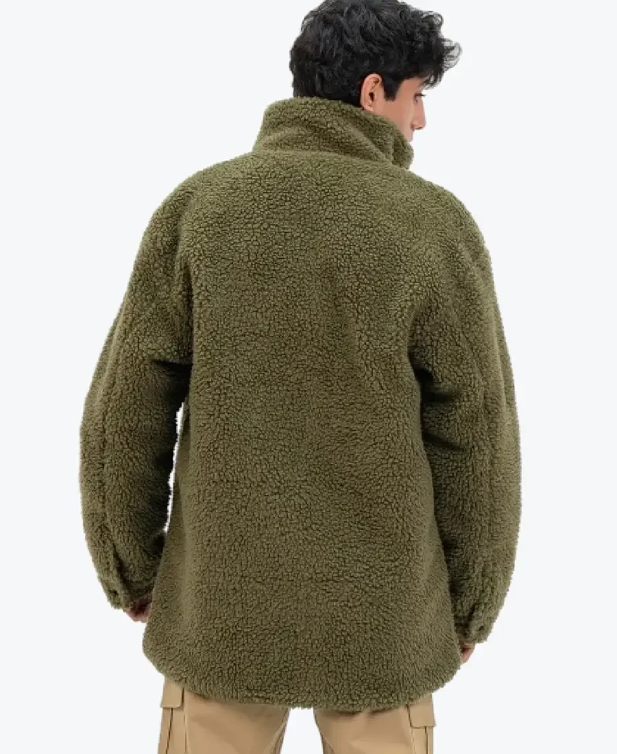 Shop the Men’s Oversized Sherpa Olive Jackets Rare Jacket