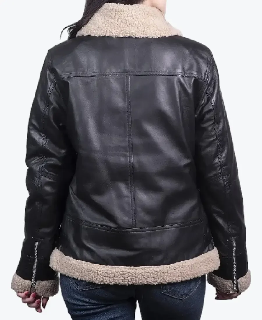 Shop the Women’s Black Leather Sharpa Jackets Rare Jacket