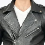 Vanburen Biker Leather Jacket for Men Collar Rare Jacket