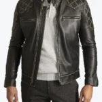 Vintage David Black Leather Biker Jackets Rare Jacket