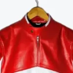 Vintage Retro Handmade Leather Biker Jacket Collar Rare Jacket