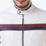 White Sky Cafe Racer Stripped Jacket Collar Rare Jacket