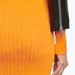 Women Slim Fit Belted Black Motorcycle Jacket Sleeves Rare Jacket