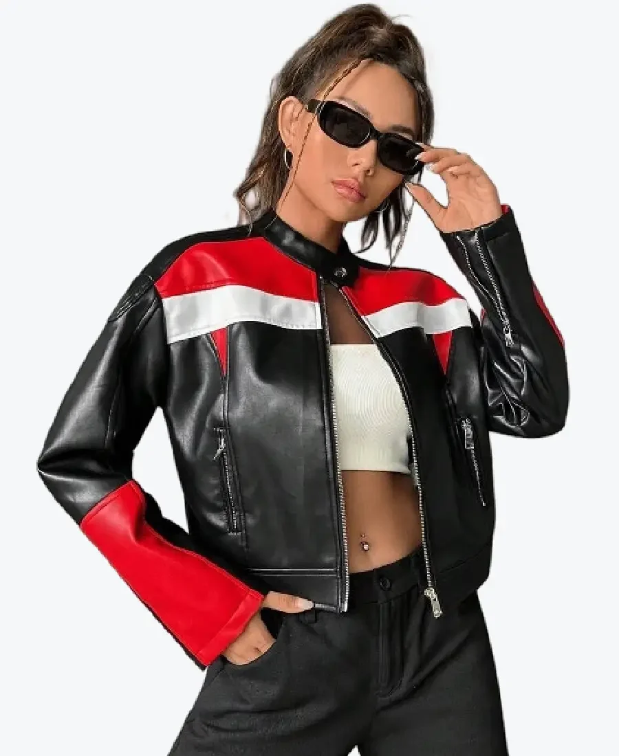 Women Top Model Biker Leather Jackets Rare Jacket