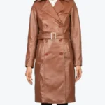 Women’s Alice Brown Double Breasted Leather Coats Rare Jacket