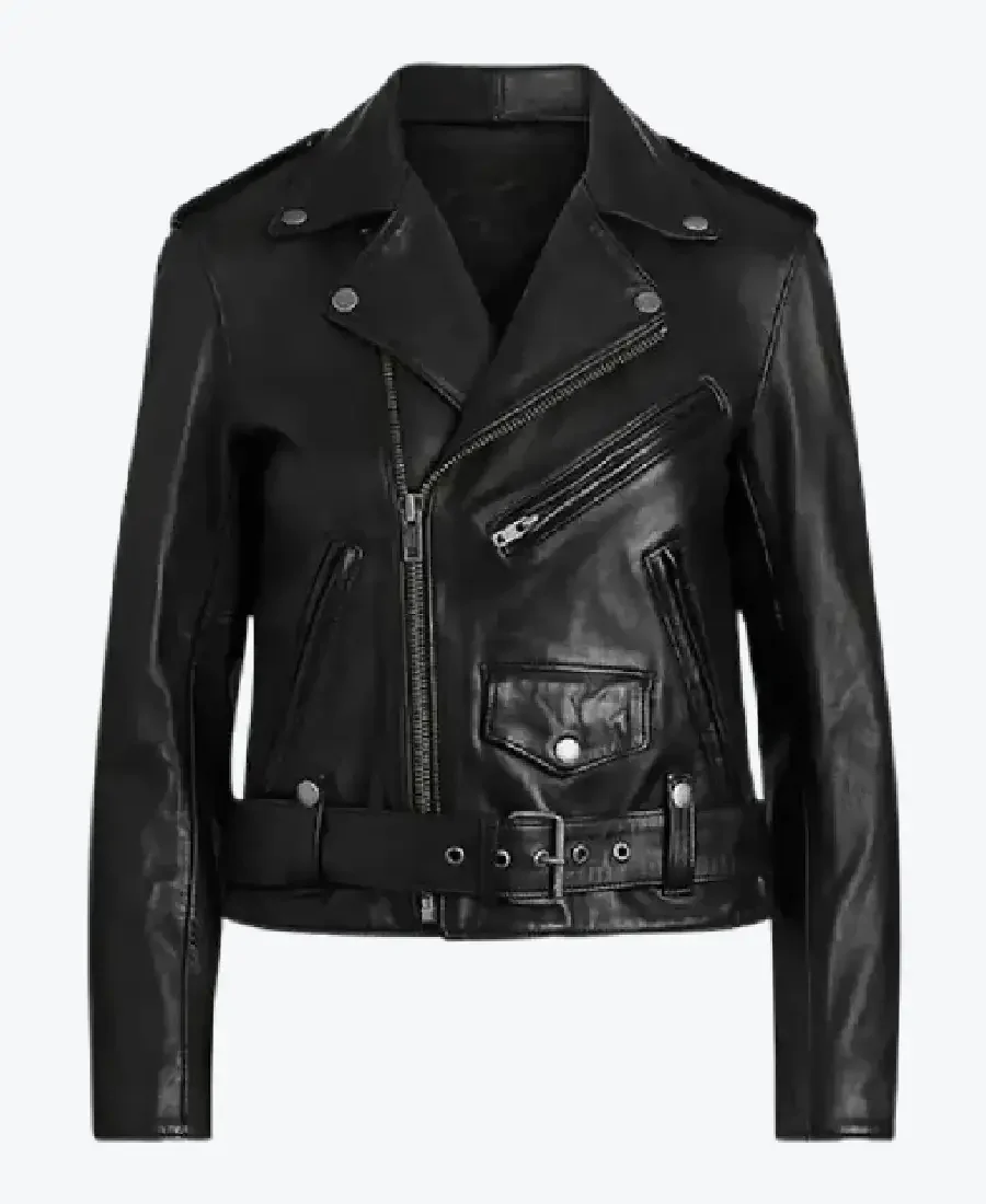 Womens Black Leather Motorcycle Jackets Rare Jacket
