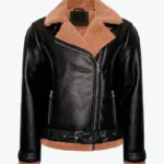 Women’s Black Leather Shearling Jackets Rare Jacket