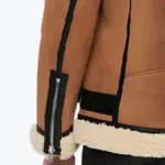 Women’s Brown B-3 Bomber Suede Jacket Sleeves Rare Jacket