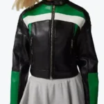 Women's Lioness Cropped Leather Biker Jacket