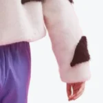 Women’s Love Heart Bamboo Fur Jacket White Sleeves Rare Jacket