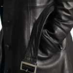 Women’s Moonlight Black Leather Coat Sleeves Rare Jacket