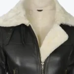 Women’s Shearling Bomber Jacket Collar Rare Jacket