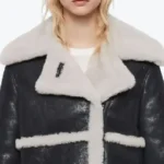 Women's Shearling Leather Jackets Collar Rare Jacket