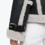 Women's Shearling Leather Jackets Sleeves Rare Jacket